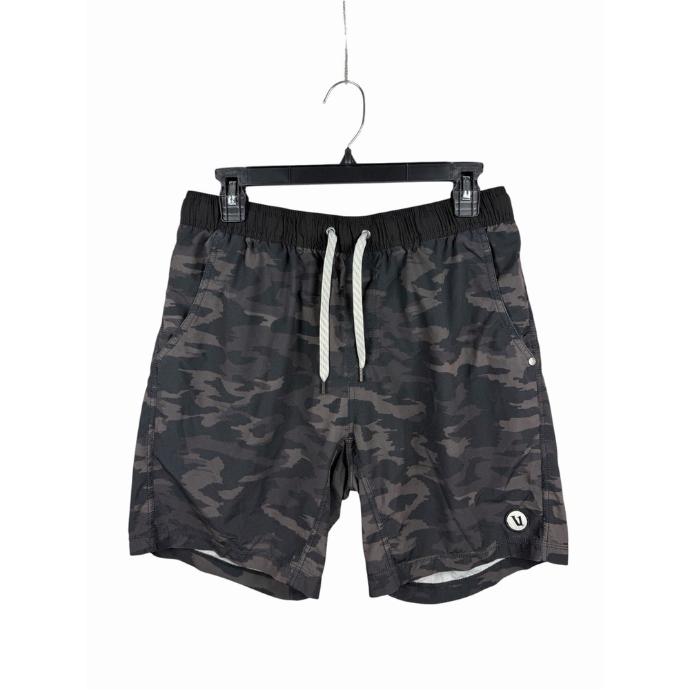Vuori Men's Sz M (approx) Black Camo Kore Shorts Lined 7"